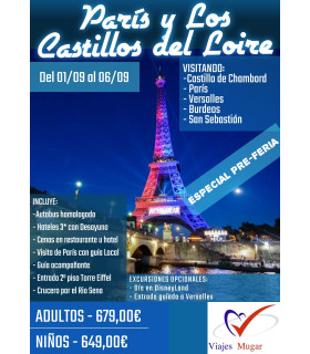 CASTILLO LOIRE - PARIS (01/09 A 06/09)