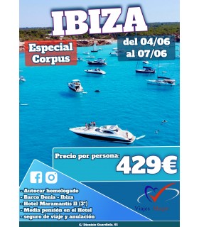 IBIZA - PTE DEL CORPUS (19 al 22/06/25)