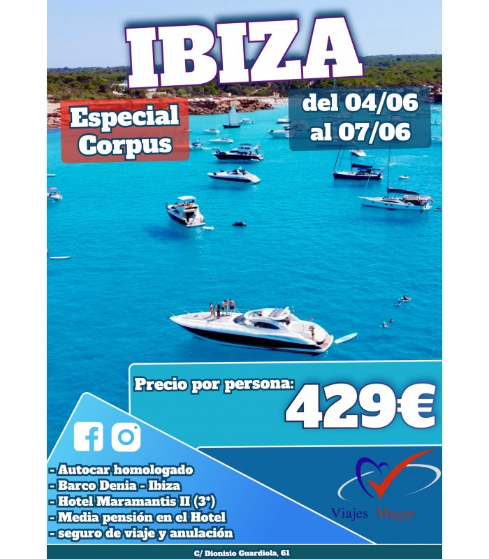 IBIZA - PTE DEL CORPUS (19 al 22/06/25)