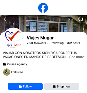 Sigue a Viajes Muar en en Facebook